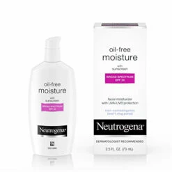Neutrogena Oil-Free Daily Long Lasting Facial Moisturizer & Neck Cream With SPF 35 Sunscreen & Glycerin, Non-Greasy, Oil-Free & Non-Comedogenic Face Moisturizer, 2.5 Fl. Oz