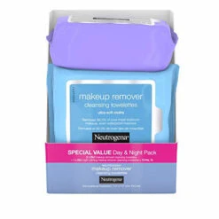 Neutrogena Day & Night Wipes With Makeup Remover Face Cleansing Towelettes & Night Calming Facial Cloths, Alcohol-Free Wipes To Remove Dirt, Oil & Waterproof Mascara, 3 Packs Of 25 Ct, 75 Ct