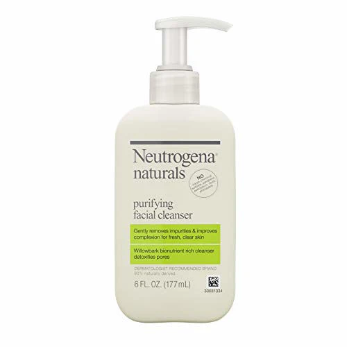 Neutrogena Naturals Purifying Daily Facial Cleanser With Natural Salicylic Acid From Willowbark Bionutrients, Hypoallergenic, Non-Comedogenic & Sulfate-, Paraben- & Phthalate-Free, 6 Fl. Oz 3 Neutrogena Naturals Purifying Daily Facial Cleanser With Natural Salicylic Acid From Willowbark Bionutrients, Hypoallergenic, Non-Comedogenic & Sulfate-, Paraben- & Phthalate-Free, 6 Fl. Oz