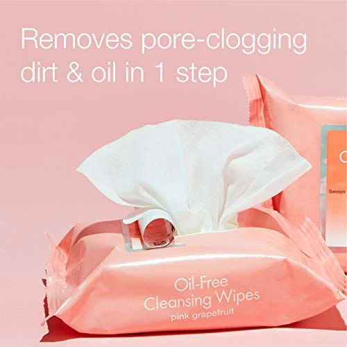 Neutrogena Twin Pack Oil Free Cleansing Wipes, Pink Grapefruit 5 Neutrogena Twin Pack Oil Free Cleansing Wipes, Pink Grapefruit - Image 3