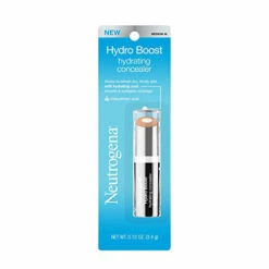 Neutrogena Hydro Boost Hydrating Concealer Stick For Dry Skin, Oil-Free, Lightweight, Non-Greasy And Non-Comedogenic Cover-Up Makeup With Hyaluronic Acid, 40 Medium, 0.12 Oz