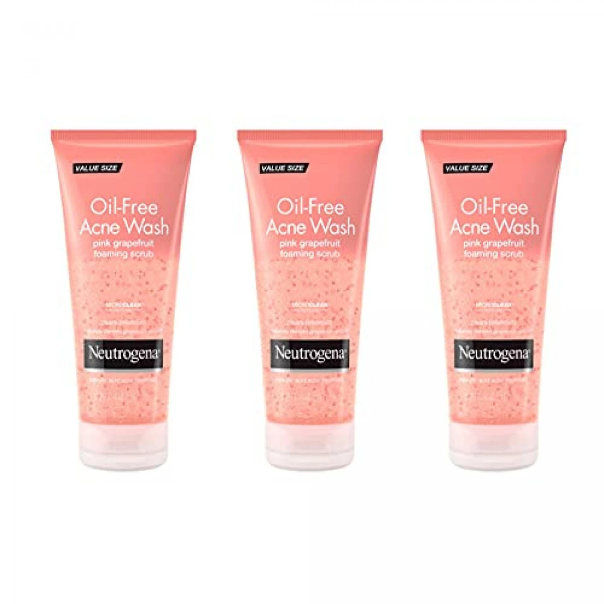 Neutrogena Oil Free Pink Grapefruit Acne Treatment Face Wash With Vitamin C, 2% Salicylic Acid, Gentle Foaming Facial Scrub To Treat & Prevent Breakouts, 6.7 Fl Oz, Pack Of 3 3 Neutrogena Oil Free Pink Grapefruit Acne Treatment Face Wash With Vitamin C, 2% Salicylic Acid, Gentle Foaming Facial Scrub To Treat & Prevent Breakouts, 6.7 Fl Oz, Pack Of 3