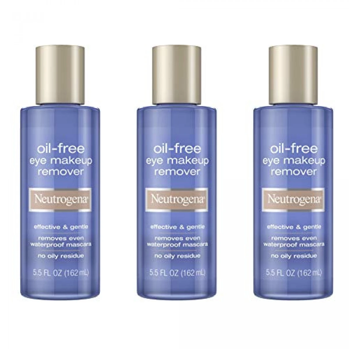 Neutrogena Gentle Oil-Free Eye Makeup Remover & Cleanser For Sensitive Eyes, Non-Greasy Makeup Remover, Removes Waterproof Mascara, Dermatologist & Ophthalmologist Tested, 3 X 5.5 Fl. Oz 3 Neutrogena Gentle Oil-Free Eye Makeup Remover & Cleanser For Sensitive Eyes, Non-Greasy Makeup Remover, Removes Waterproof Mascara, Dermatologist & Ophthalmologist Tested, 3 X 5.5 Fl. Oz