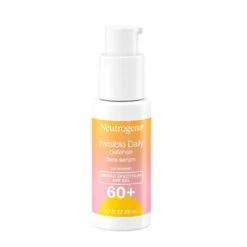 Neutrogena Invisible Daily Defense Face Serum With Broad Spectrum SPF 60+ To Help Even Skin Tone, Oil-Free, Non-Greasy, Antioxidant Complex For Environmental Aggressors, White, 1.7 Fl. Oz