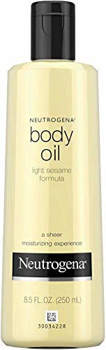 Neutrogena Lightweight Body Oil For Dry Skin, Sheer Moisturizer In Light Sesame Formula, 8.5 Fl. Oz
