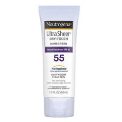 Neutrogena Ultra Sheer Dry-Touch Water Resistant And Non-Greasy Sunscreen Lotion With Broad Spectrum SPF 55, 3 Fl. Oz (Pack Of 2)