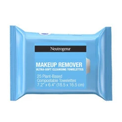 Neutrogena Makeup Remover Facial Cleansing Towelettes, Daily Face Wipes To Remove Dirt, Oil, Makeup & Waterproof Mascara, Gentle, Alcohol-Free, 25 Ct