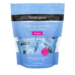 Neutrogena Makeup Remover Cleansing Towelette Singles, Daily Face Wipes To Remove Dirt, Oil, Makeup & Waterproof Mascara, Individually Wrapped, 20 Ct (Pack Of 3)