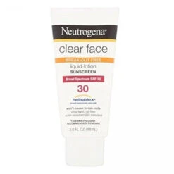 Neutrogena Clear Face Liquid Lotion Sunscreen For Acne-Prone Skin, Broad Spectrum Spf 30, 3 Fl. Oz.