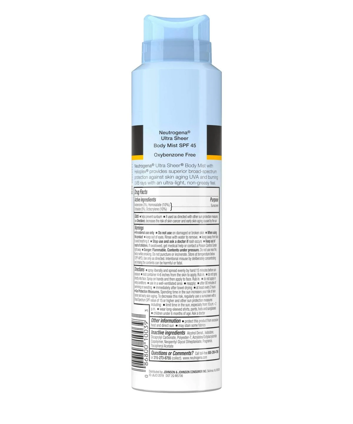 Neutrogena Ultra Sheer® Sunscreen Spray, SPF 45 4 Neutrogena Ultra Sheer® Sunscreen Spray, SPF 45 - Image 2
