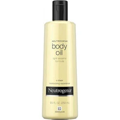 Neutrogena Body Oil Light Sesame Formula, Dry Skin Moisturizer & Hydrating Body Massage Oil, For Radiant & Healthy Looking Glow, Nourishing Bath Oil For Sheer Moisture, 8.5 Fl. Oz