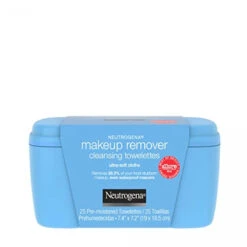 Neutrogena Makeup Remover Facial Cleansing Towelettes, Daily Face Wipes To Remove Dirt, Oil, Makeup & Waterproof Mascara, Gentle, Alcohol-Free, 25 Ct