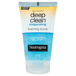 Neutrogena Deep Clean Invigorating Foaming Facial Scrub With Glycerin, Cooling & Exfoliating Gel Face Wash To Remove Dirt, Oil & Makeup, 4.2 Fl. Oz