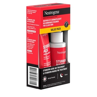 Neutrogena Stubborn Acne Morning Face And Night Treatment - Value Pack - 2pc 4 Neutrogena Stubborn Acne Morning Face And Night Treatment - Value Pack - 2pc - Image 2