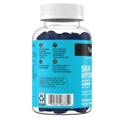Neutrogena Skin Hydration Astaxanthin Gummies With Vitamin C - Berry Flavor - 60 Ct 7 Neutrogena Skin Hydration Astaxanthin Gummies With Vitamin C - Berry Flavor - 60 Ct - Image 5