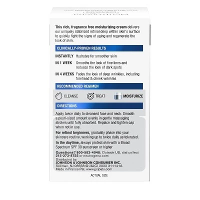 Neutrogena Rapid Wrinkle Repair Retinol Face Moisturizer Cream With Hyaluronic Acid - Fragrance Free - 1.7 Oz 7 Neutrogena Rapid Wrinkle Repair Retinol Face Moisturizer Cream With Hyaluronic Acid - Fragrance Free - 1.7 Oz - Image 5