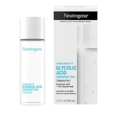 Neutrogena Hydro Boost+ Glycolic Acid Overnight Face Peel With Hyaluronic Acid - Fragrance Free - 3.2 Fl Oz 3 Neutrogena Hydro Boost+ Glycolic Acid Overnight Face Peel With Hyaluronic Acid - Fragrance Free - 3.2 Fl Oz