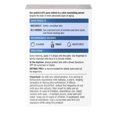 Neutrogena Rapid Wrinkle Repair Retinol Pro+ .5% Power Facial Serum - 1 Fl Oz 5 Neutrogena Rapid Wrinkle Repair Retinol Pro+ .5% Power Facial Serum - 1 Fl Oz - Image 3