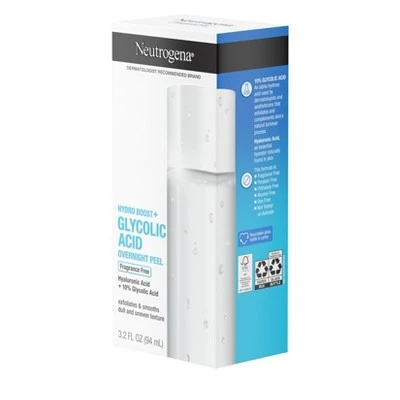 Neutrogena Hydro Boost+ Glycolic Acid Overnight Face Peel With Hyaluronic Acid - Fragrance Free - 3.2 Fl Oz 7 Neutrogena Hydro Boost+ Glycolic Acid Overnight Face Peel With Hyaluronic Acid - Fragrance Free - 3.2 Fl Oz - Image 5