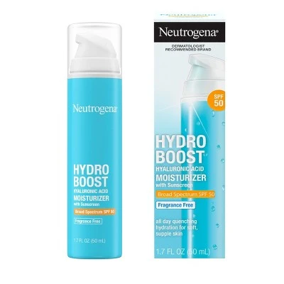 Neutrogena Hydro Boost Hyaluronic Acid Facial Moisturizer To Hydrate & Soothe Dry Skin - Fragrance Free - SPF 50 - 1.7 Fl Oz 3 Neutrogena Hydro Boost Hyaluronic Acid Facial Moisturizer To Hydrate & Soothe Dry Skin - Fragrance Free - SPF 50 - 1.7 Fl Oz