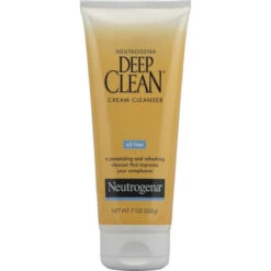 Neutrogena Deep Clean Daily Facial Cream Cleanser With Beta Hydroxy Acid To Remove Dirt, Oil And Makeup, Alcohol-Free, Oil-Free And Non-Comedogenic, 7 Fl. Oz (Pack Of 2)