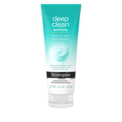 Neutrogena Deep Clean Purifying Cream-to-Foam Detox Facial Cleanser, Pore Cleansing And Oil Eliminating Non-Comedogenic Face Wash, 3.5 Oz