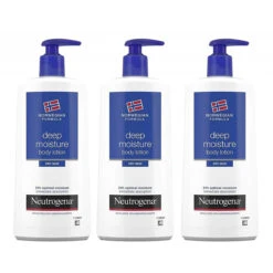 Neutrogena Deep Moisture Body Lotion For Dry Skin, Norwegian Formula, 24 Hour Moisture, 13.5 Ounce (Pack Of 3)